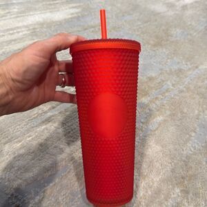Starbucks 2020 Studded Holiday Tumbler, 24oz - Matte Red new with tag